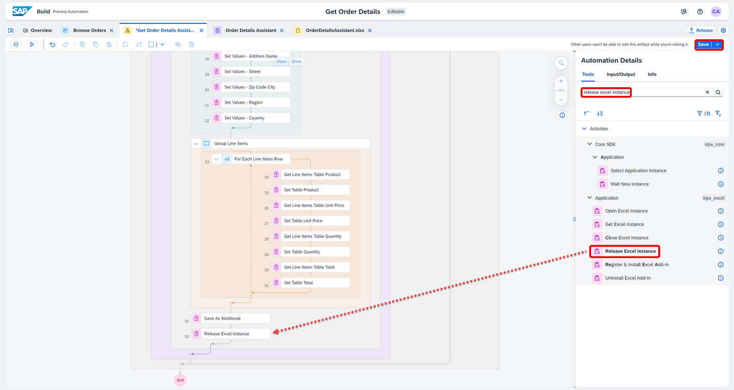 Release Excel Instance