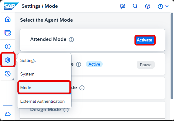 Attended mode