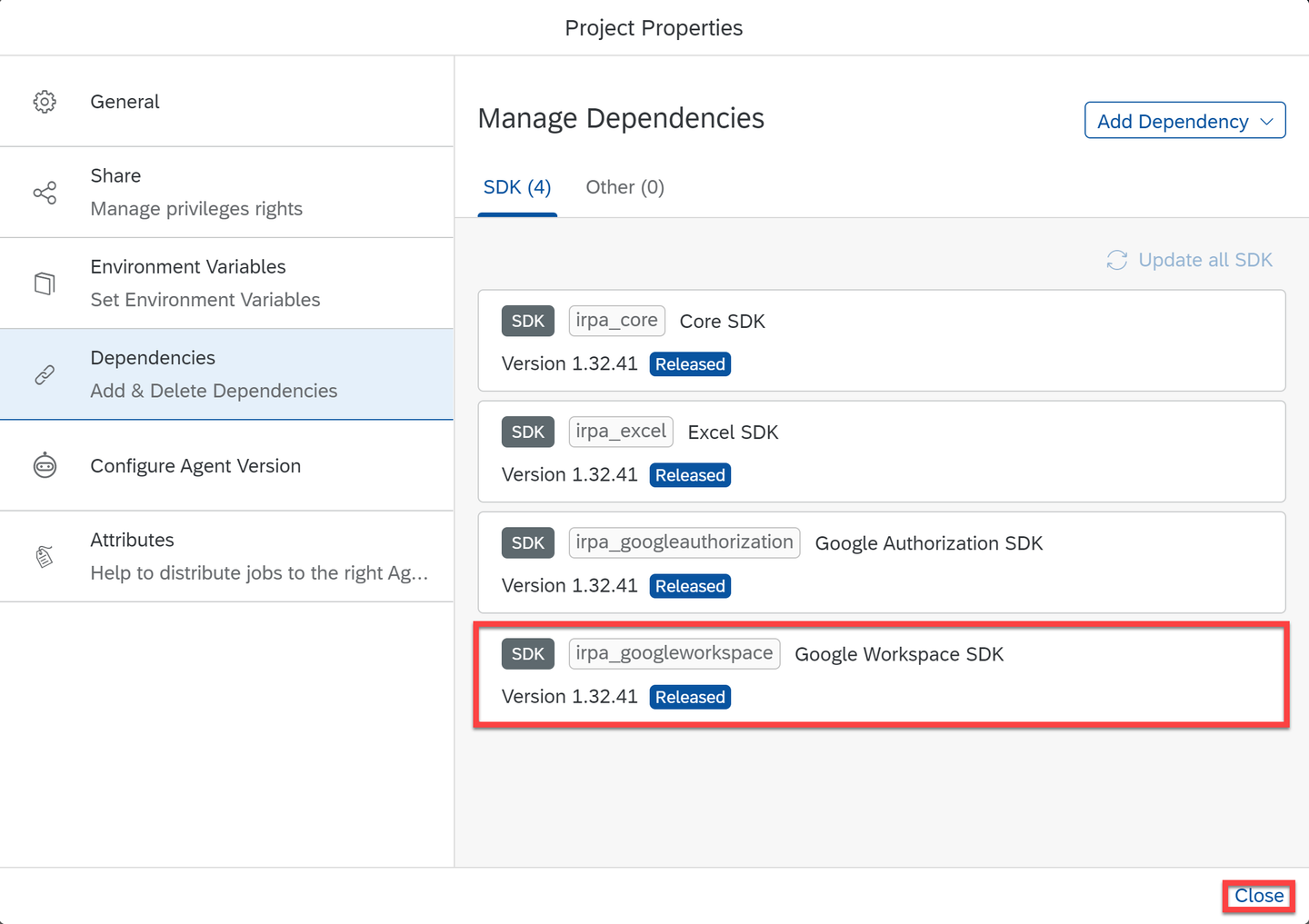 Google Workspace SDK