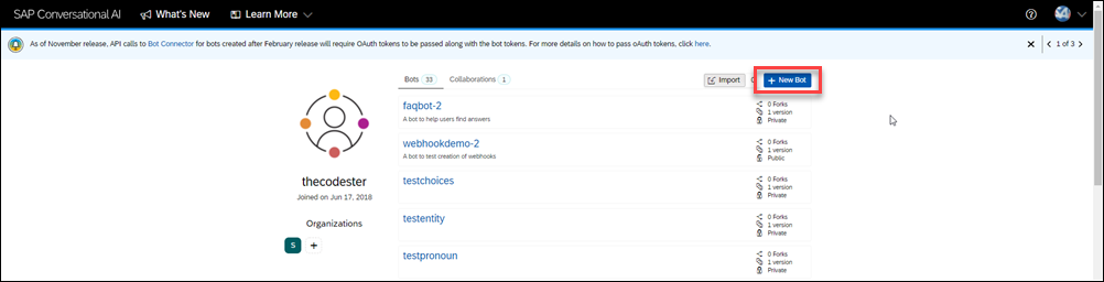 New bot