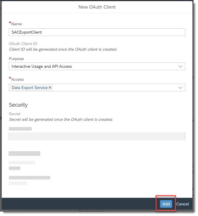 OAuth Client Details