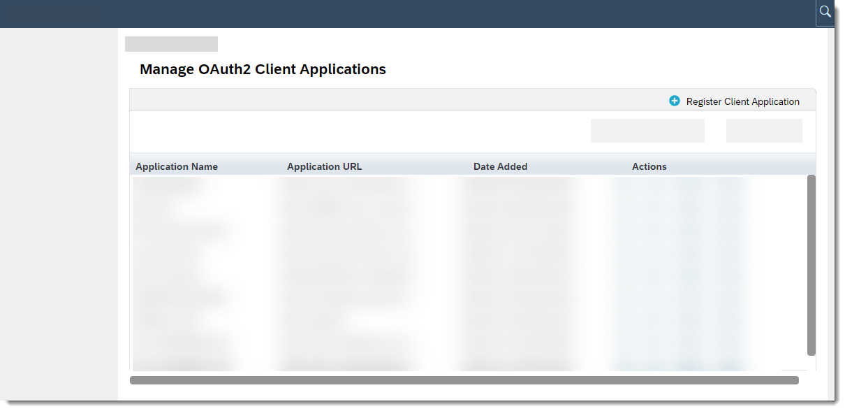 Register new OAuth Client Application