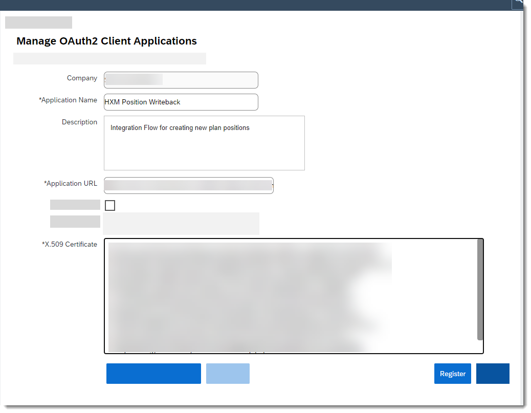 Maintain OAuth Client Details