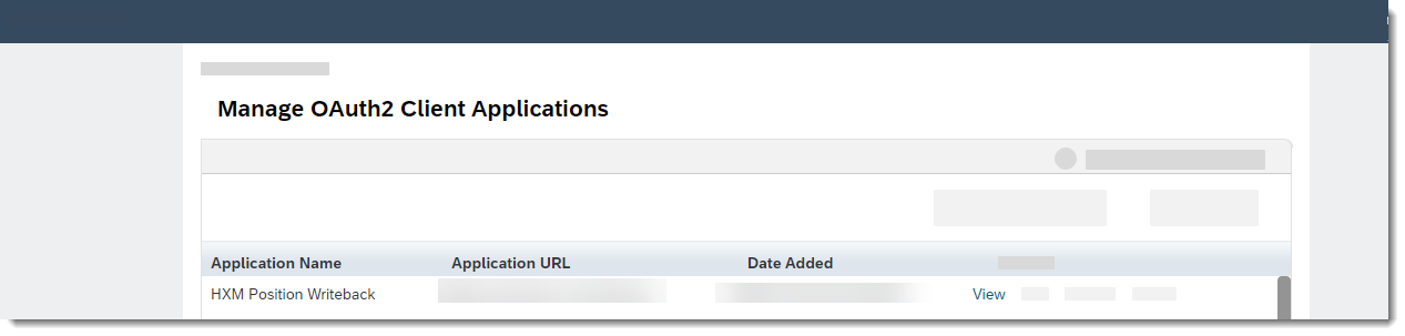 Resulting OAuth Client Application Entry
